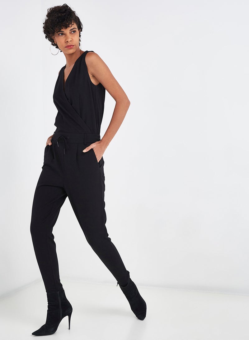 V-Neck Sleeveless Jumpsuit Black - v1561903516/N23460134V_3