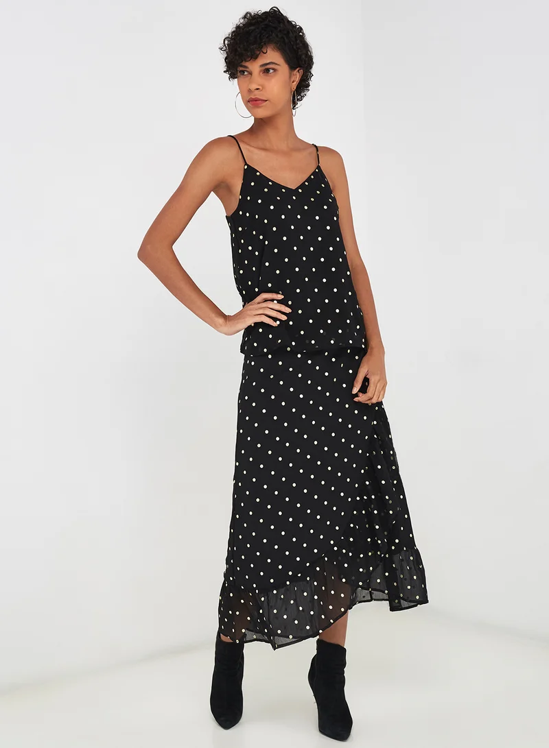 PIECES Dota Cami Top Black