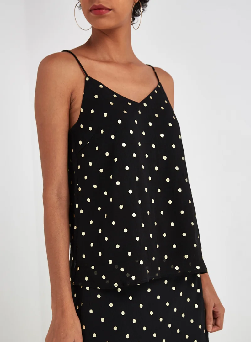 PIECES Dota Cami Top Black