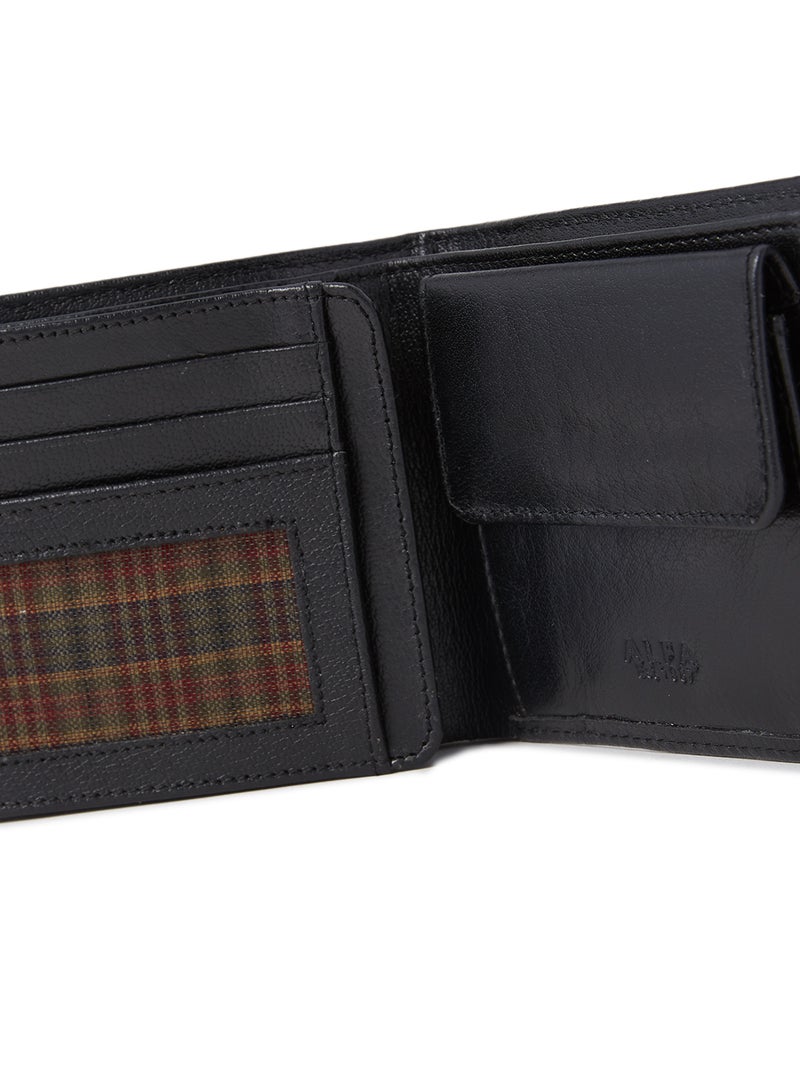 Alfa Leather Co. Coin Holder Trifold Wallet Black - Image 3