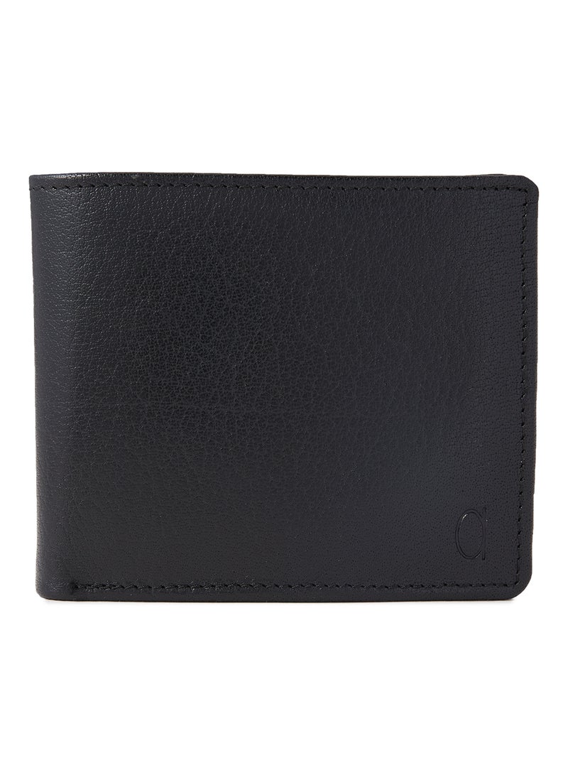Alfa Leather Co. Coin Holder Trifold Wallet Black - Image 1
