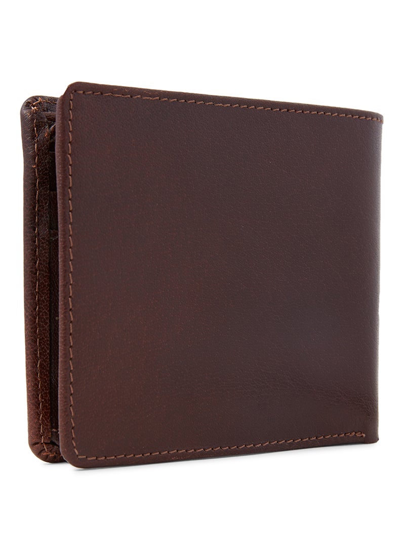 Alfa Leather Co. Coin Holder Trifold Wallet Brown - Image 2