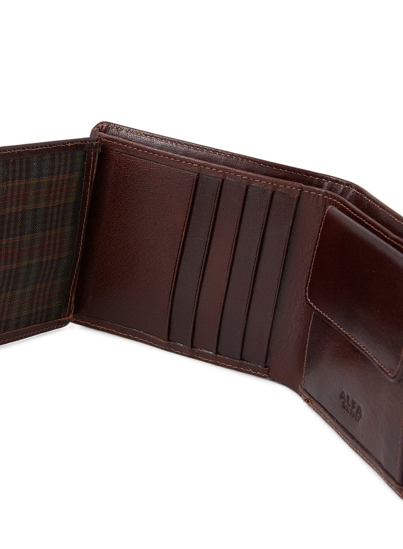 Alfa Leather Co. Coin Holder Trifold Wallet Brown - Image 3