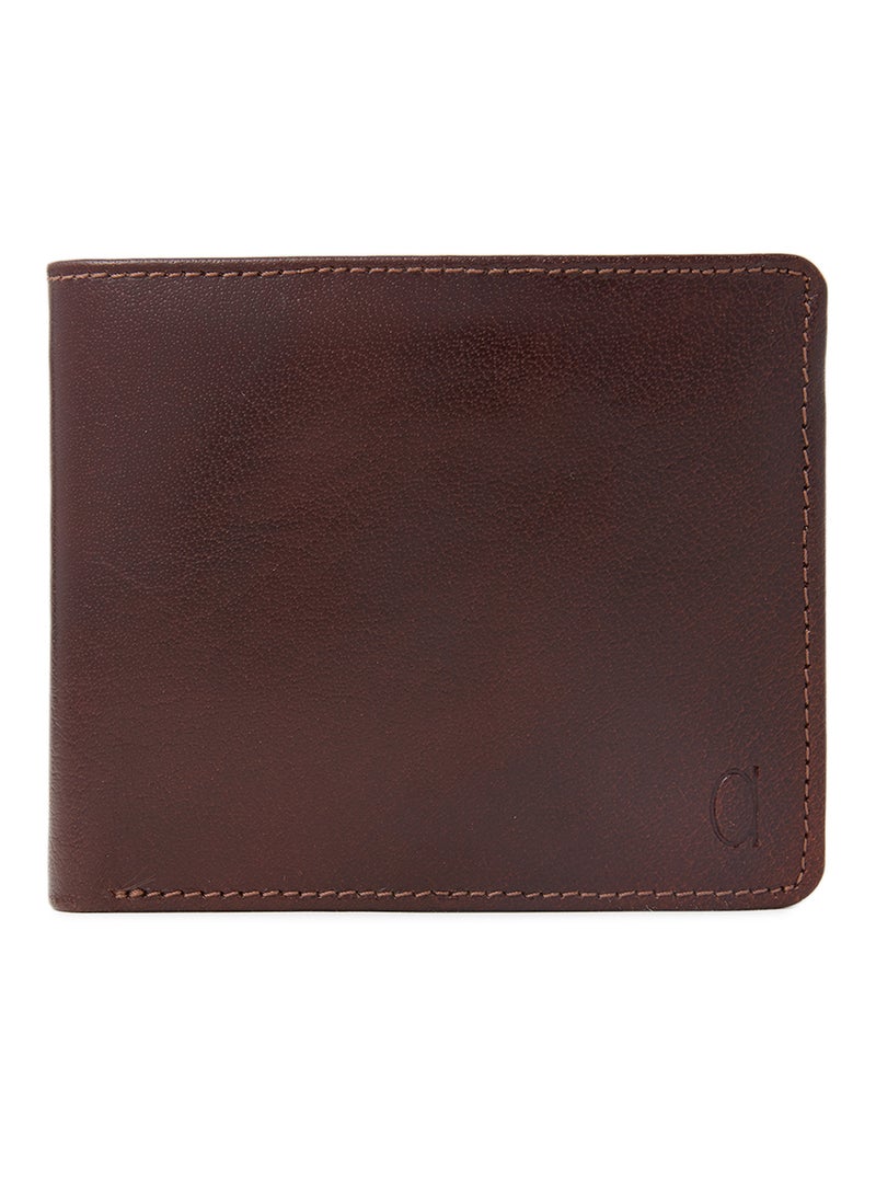 Alfa Leather Co. Coin Holder Trifold Wallet Brown - Image 1