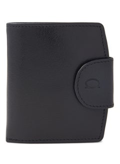 Alfa Leather Co. Bifold Wallet With Coin Holder And Button Clasp Black  - Image 1