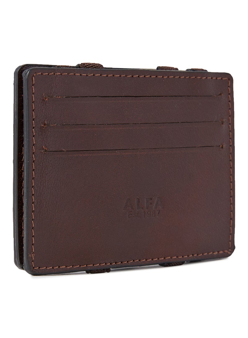 Alfa Leather Co. Magic Wallet With Card Holder Brown - Image 2