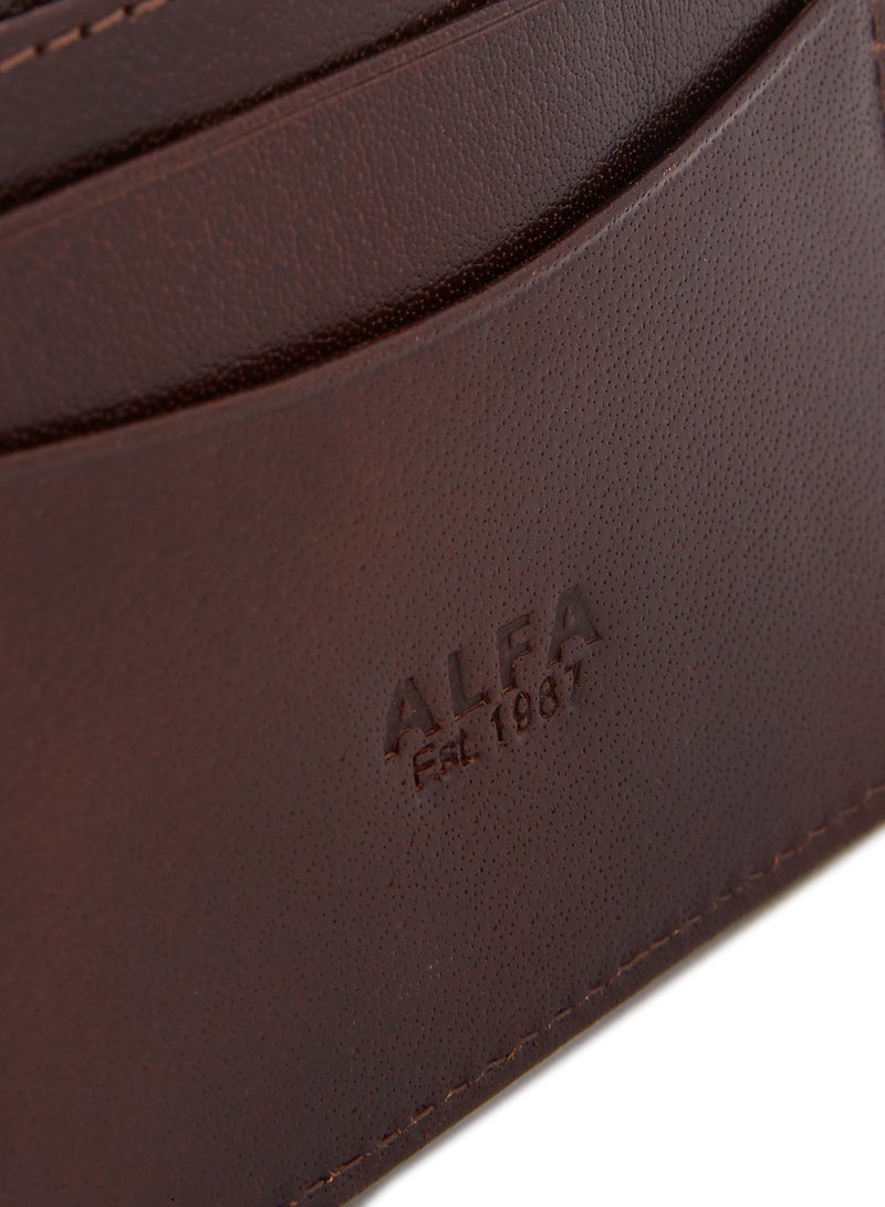 Alfa Leather Co. Card Holder Brown - Image 3