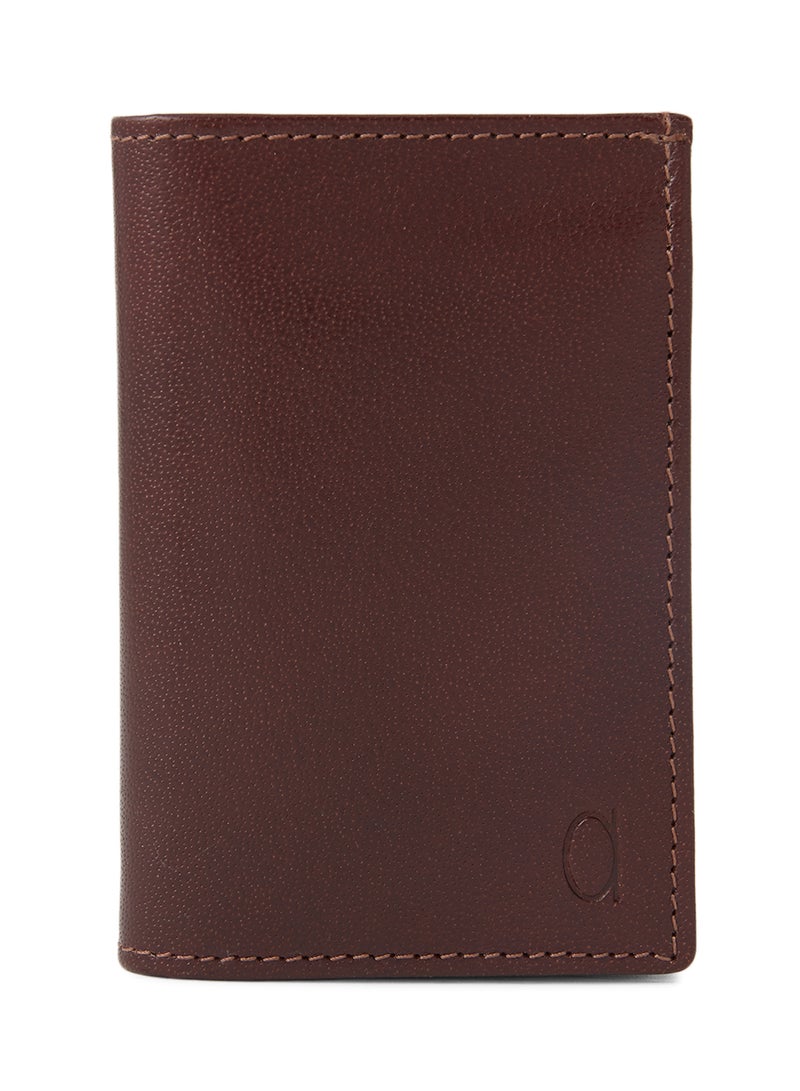 Alfa Leather Co. - Trifold Card Holder Brown - Image 1