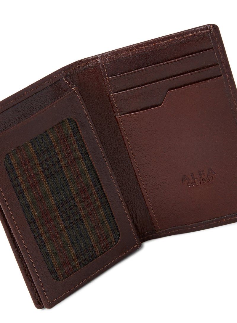 Alfa Leather Co. - Trifold Card Holder Brown - Image 1