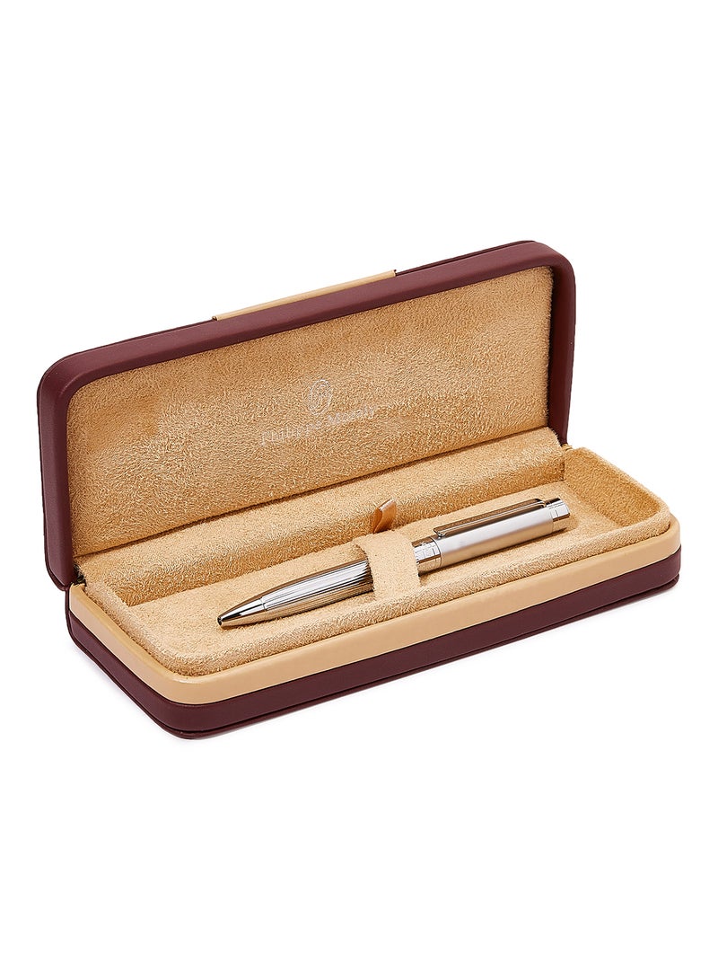 فيليب مورالي السويسرية قلم حبر جاف بسن كروي فضي - Image 3