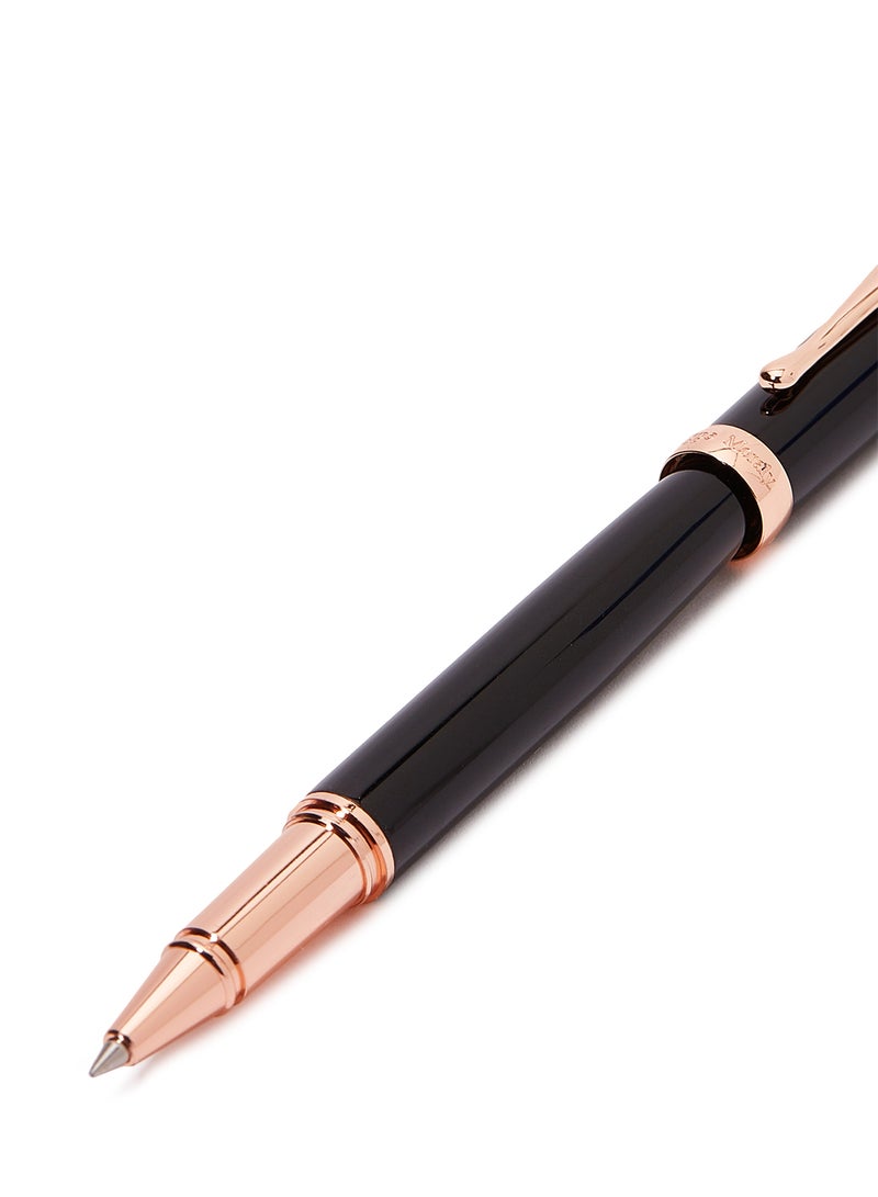 فيليب مورالي السويسرية قلم حبر جاف دوار اسود/ذهبي وردي - Image 2
