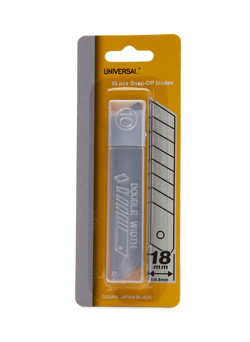 UNIVERSAL 10-Piece Snap-Off Cutting Blade Set Silver