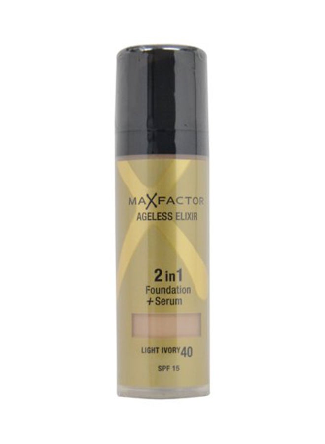 2-In-1 Ageless Elixir Foundation And Serum 40 Light Ivory