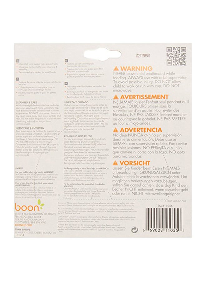 BOON Fluid Sippy Cup for Snacks for Easy Carrying of 10 Ounce - Blue/Orange - Image 3