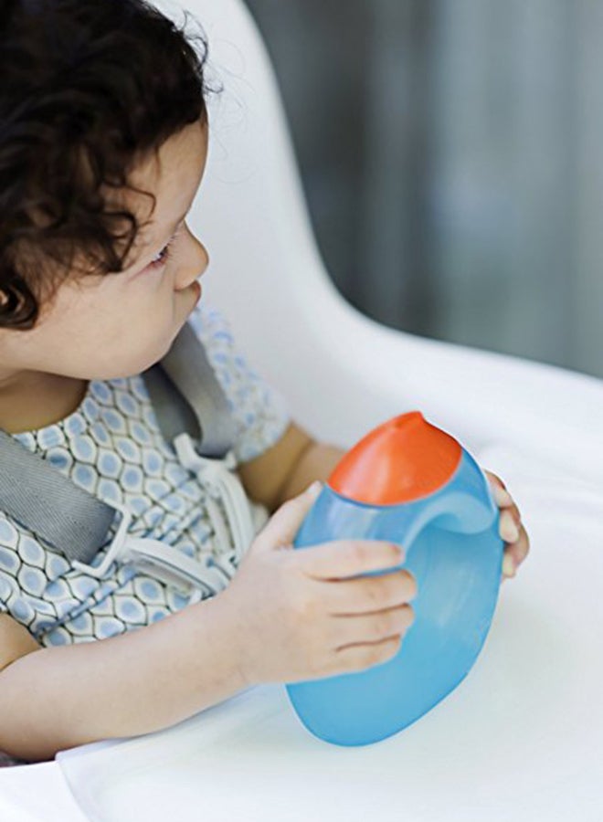 BOON Fluid Sippy Cup for Snacks for Easy Carrying of 10 Ounce - Blue/Orange - Image 4