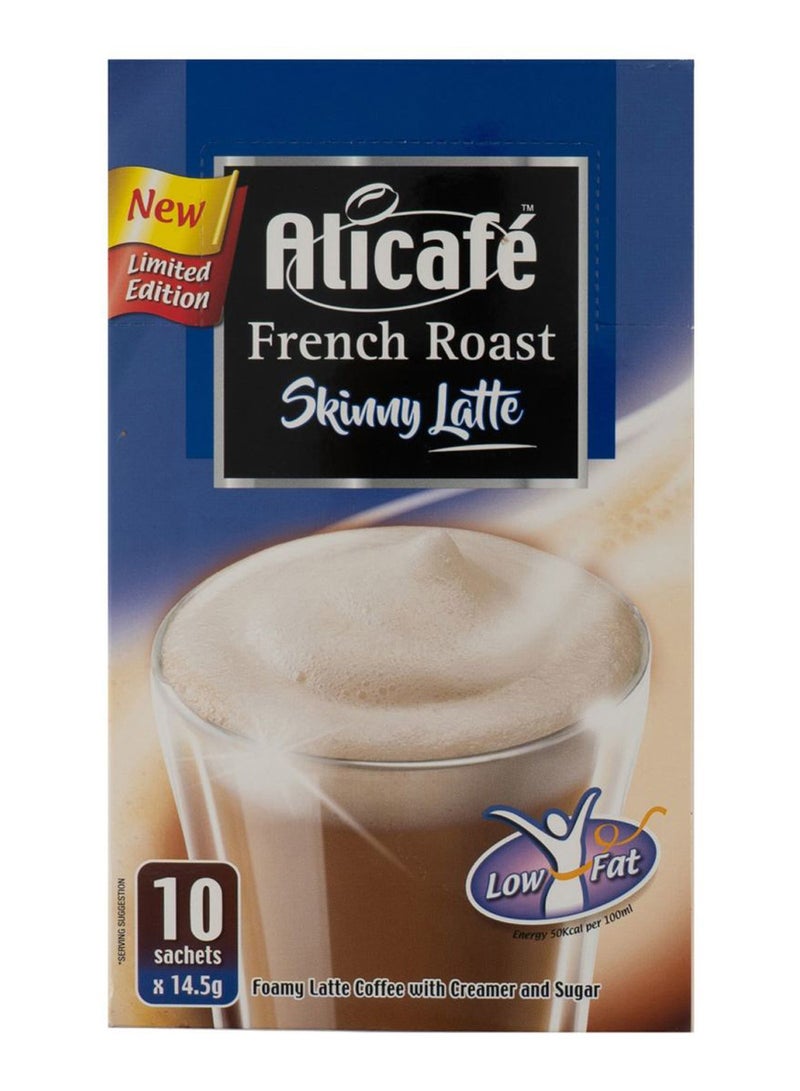 French Roast Skinny Latte Coffee 14.5grams Pack of 10