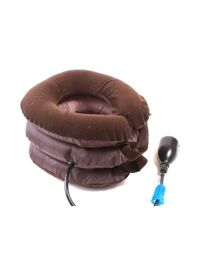 Generic Cervical Neck Traction Inflatable Pillow Combination Brown One Size  - Image 2