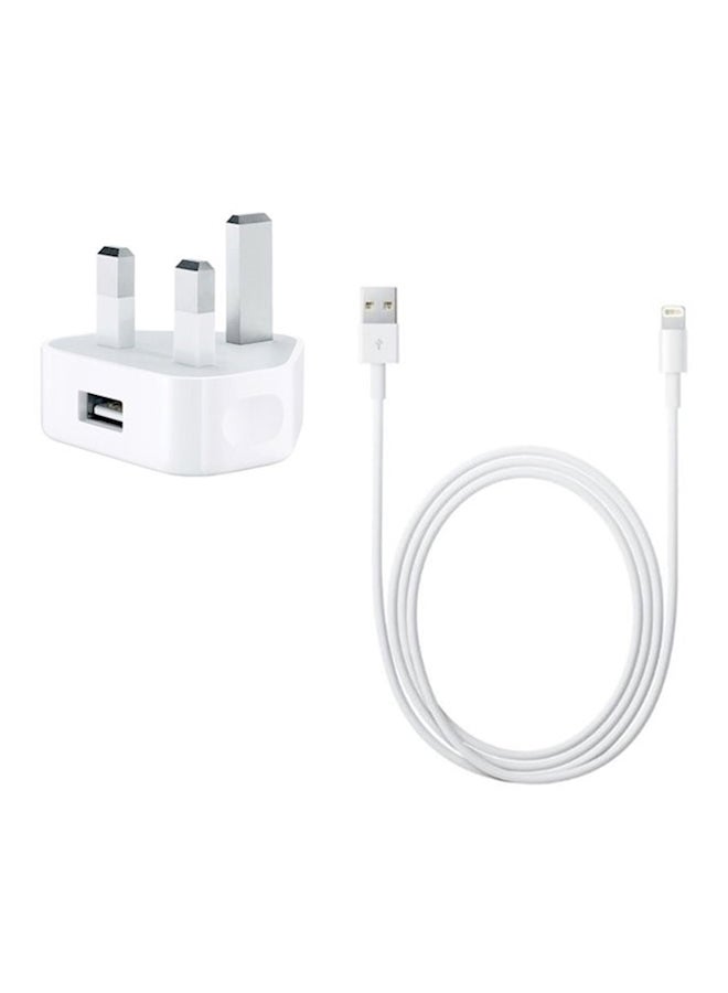 Generic - Power Adapter With Lightning Cable White - Image 1