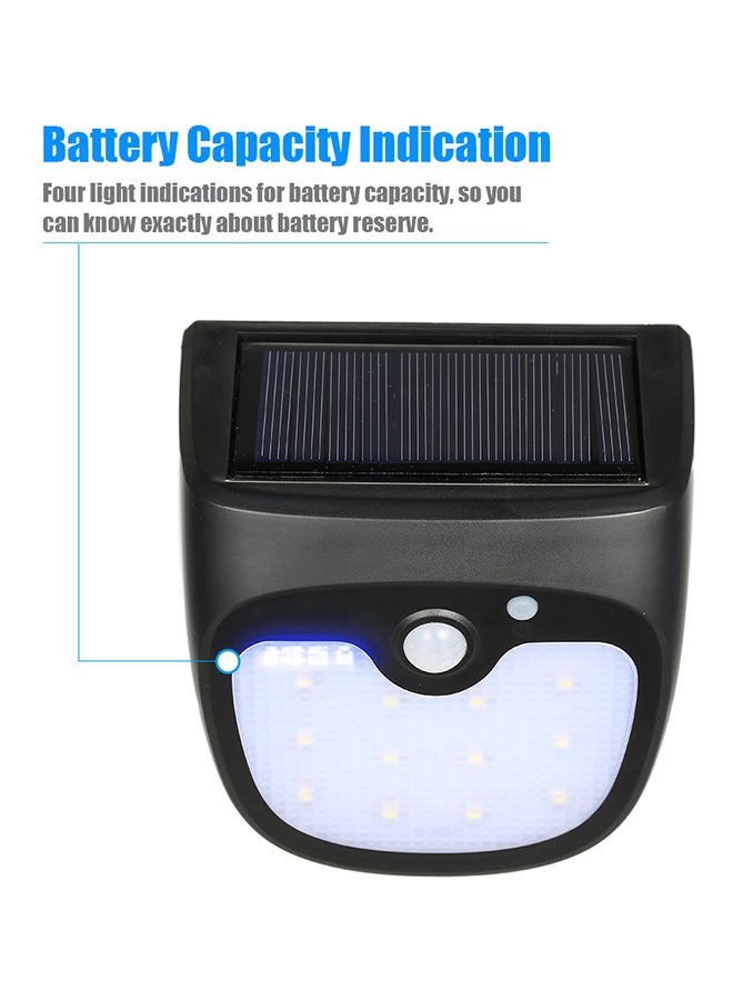 Solar LED Light Rechargeable Motion Sensor Outdoor Waterproof Garden Lamp White 0.19kg - Image 2