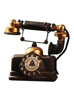 Generic Retro Telephone Model Brown/Gold 19x10x16centimeter  - Image 1