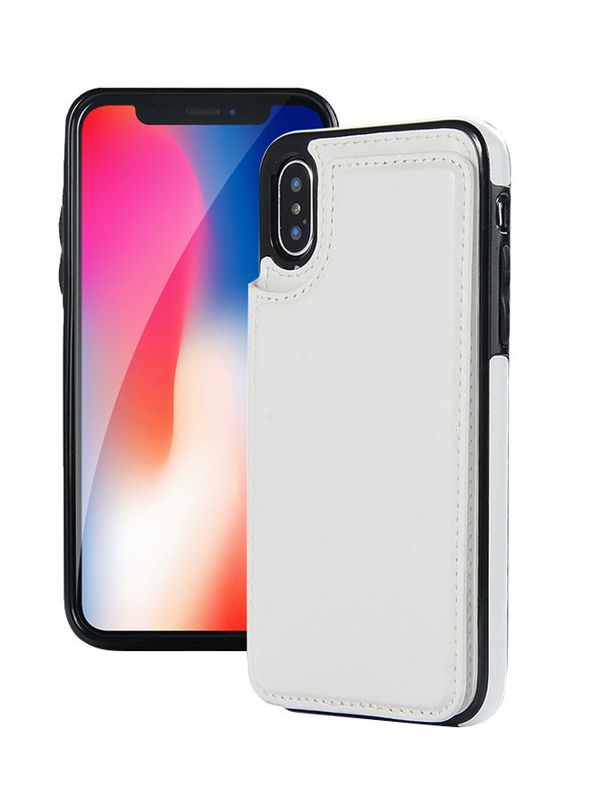 Protective Wallet Card Case Cover For  Apple iPhone Xs Max White  - Image 1