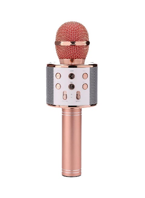 3-In-1 Wireless Bluetooth Handheld Karaoke Microphone E2CF-061 Rose Gold