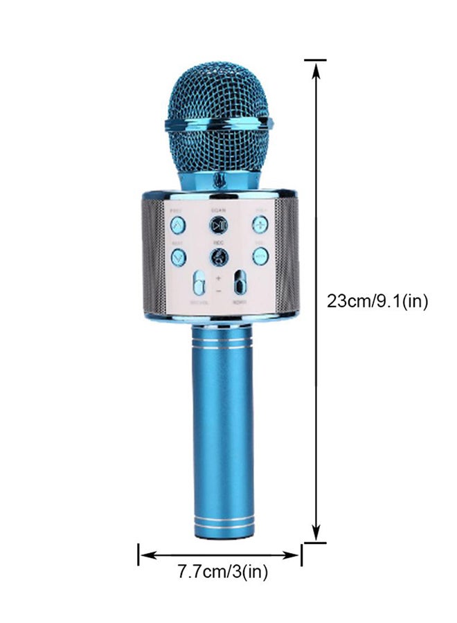 3-In-1 Wireless Bluetooth Handheld Karaoke Microphone E2CF-061 Blue - Image 2