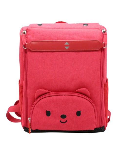 Cat Pattern Jungle School Backpack Pink