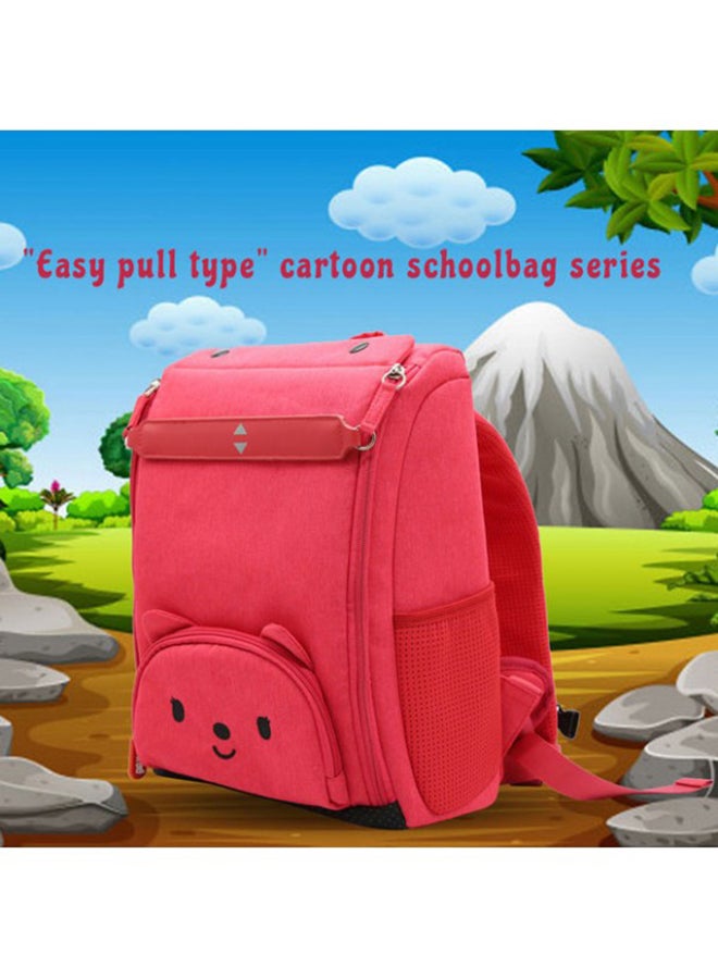 Nohoo - Cat Pattern Jungle School Backpack Pink - Image 1