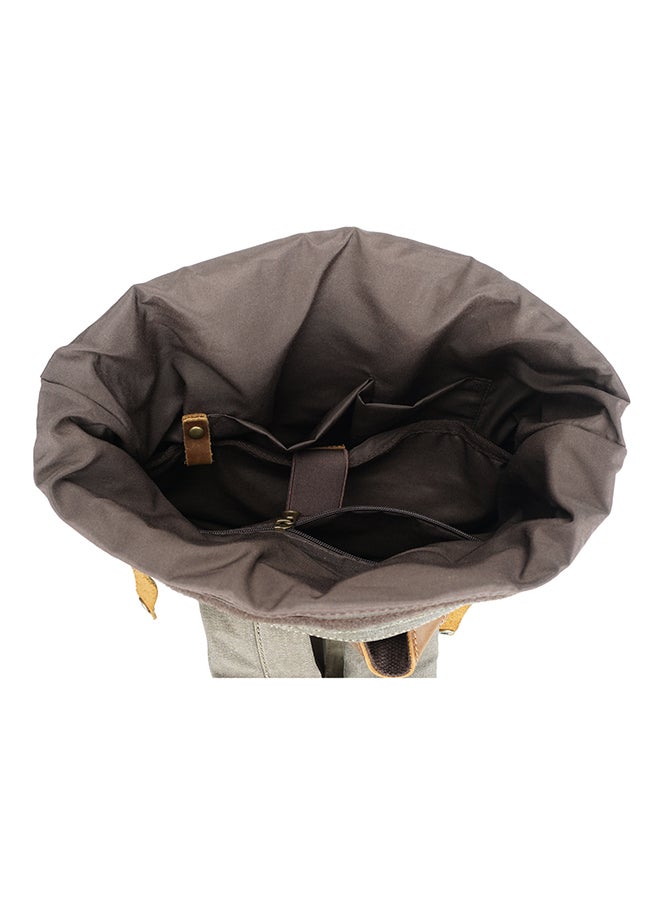 Retro Canvas Backpack Grey/Black  - Image 4