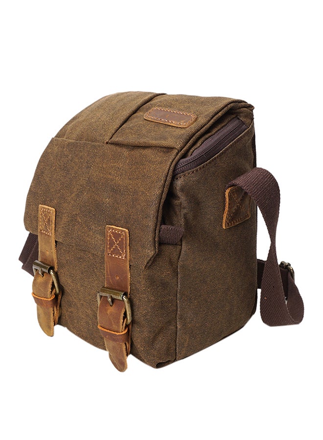 Waterproof Canvas Camera Bag Brown 