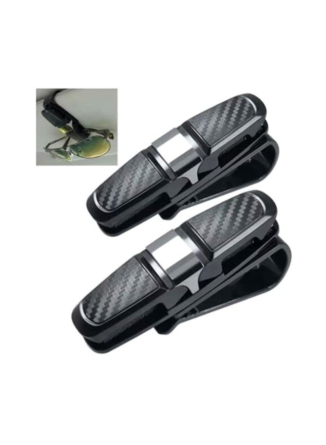 مجموعة مشابك تثبيت النظارات الشمسية من قطعتين، يمكن تثبيتها في حاجب الشمس - Image 1