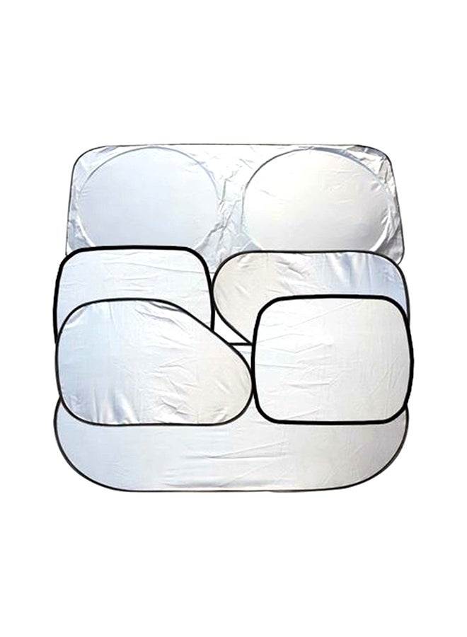 مجموعة ستائر صيفية حاجبة للشمس لنوافذ السيارة، للوقاية من الأشعة فوق البنفسجية، مجموعة من 6 قطع - Image 1