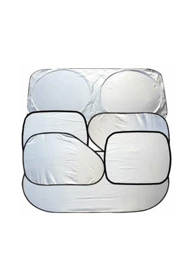 مجموعة ستائر صيفية حاجبة للشمس لنوافذ السيارة، للوقاية من الأشعة فوق البنفسجية، مجموعة من 6 قطع - Image 2