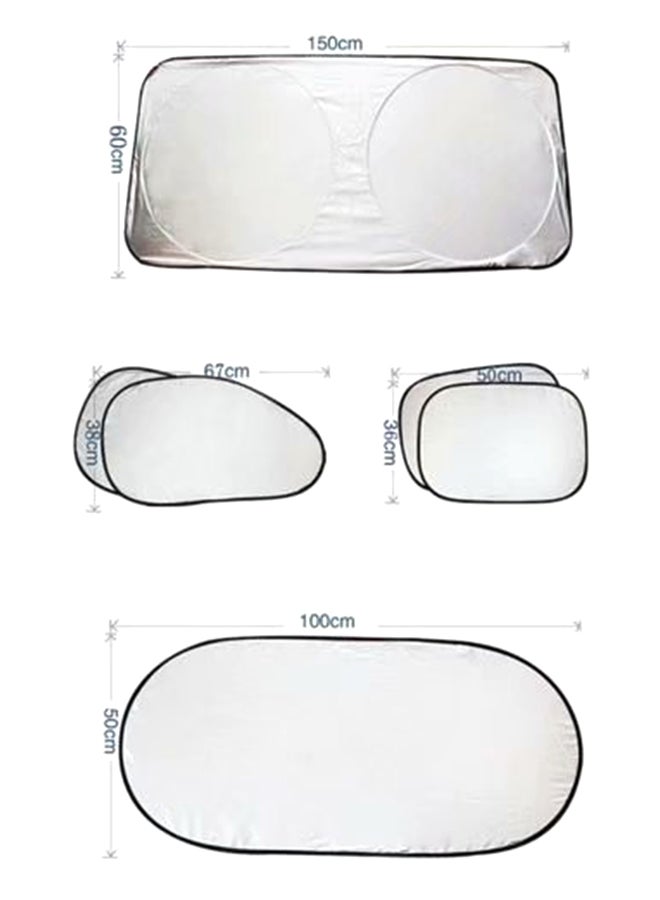 مجموعة ستائر صيفية حاجبة للشمس لنوافذ السيارة، للوقاية من الأشعة فوق البنفسجية، مجموعة من 6 قطع - Image 4