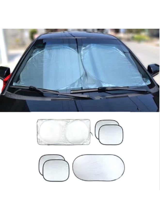 مجموعة ستائر صيفية حاجبة للشمس لنوافذ السيارة، للوقاية من الأشعة فوق البنفسجية، مجموعة من 6 قطع - Image 5