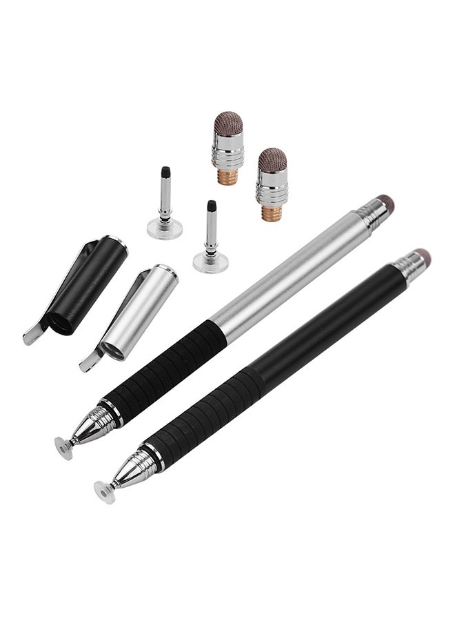 2 In 1 Touchscreen Precision Stylus Pen With Conductive Head And Disc Tip Universal Pen Multicolour - Image 1