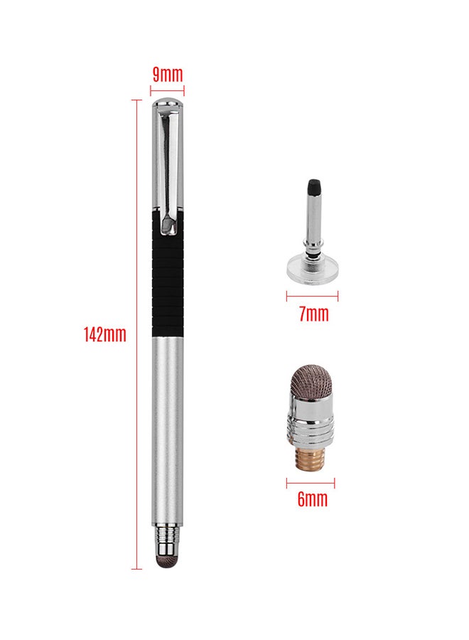 2 In 1 Touchscreen Precision Stylus Pen With Conductive Head And Disc Tip Universal Pen Multicolour - Image 2
