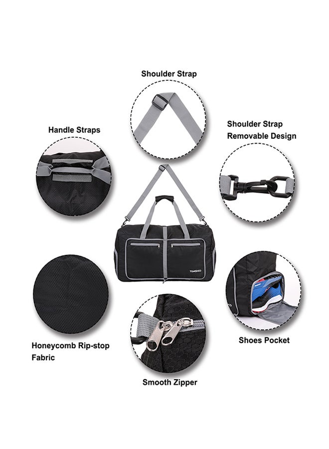 TOMSHOO - Foldable Packable Large Travel Luggage Shopping Gym Storage Bag80L 26x26x5cm - Image 1