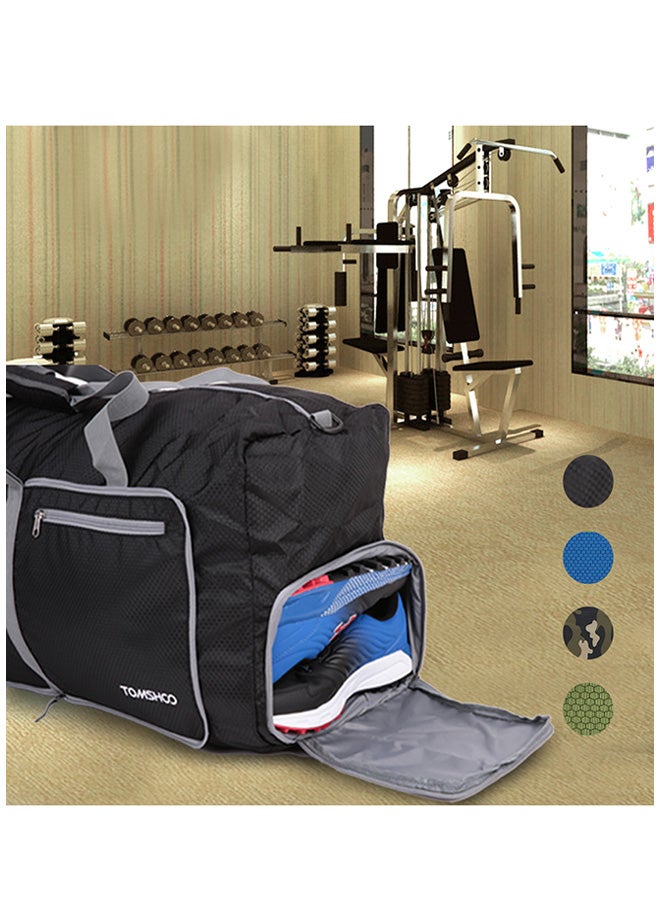 TOMSHOO - Foldable Packable Large Travel Luggage Shopping Gym Storage Bag80L 26x26x5cm - Image 1