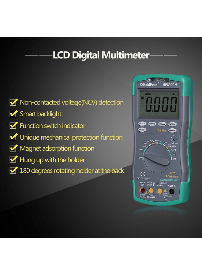 Digital Multimeter DMM With NCV Detector Black/Green 0.543kg - v1562070476/N26536255A_6