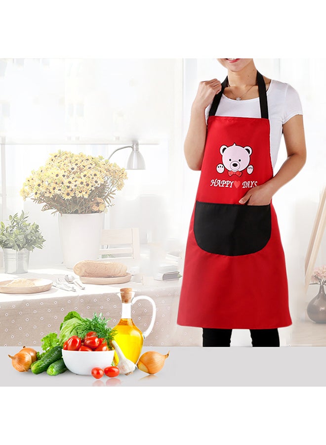 Cooking Apron Red/Black 70x69cm - Image 3
