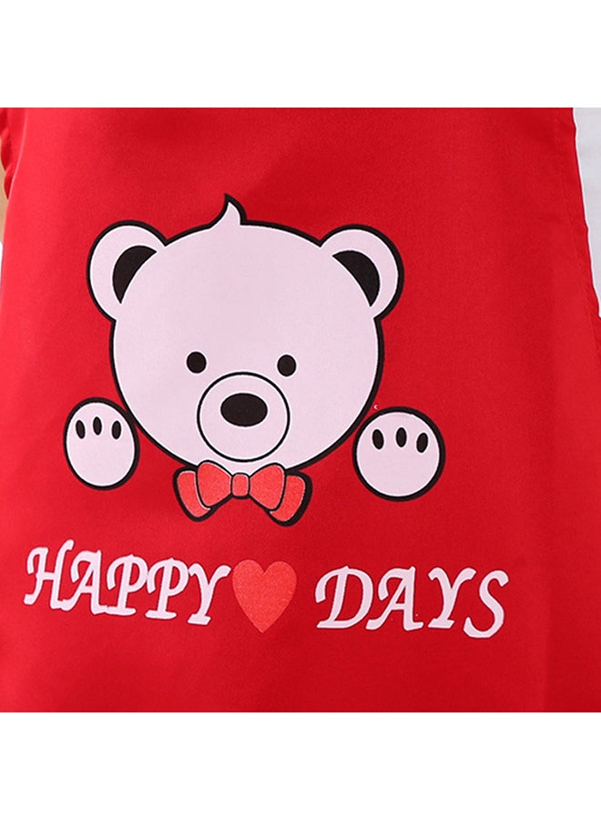 Cooking Apron Red/Black 70x69cm - Image 4