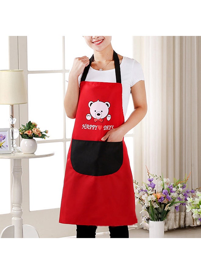 Cooking Apron Red/Black 70x69cm - Image 2