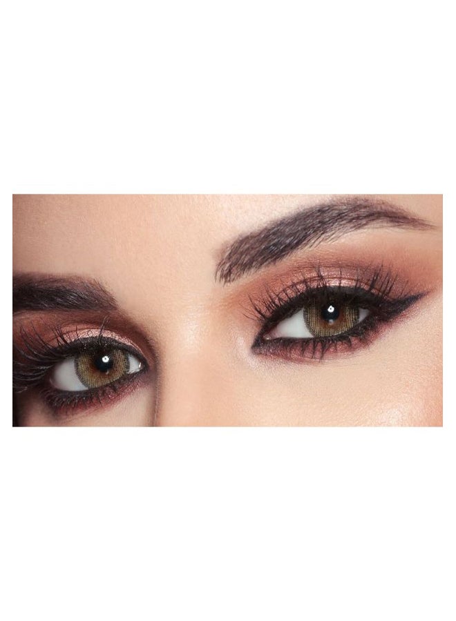 ديفا طقم عدسات لاصقة من قطعتين يجب التخلص منها شهرياً، لون أوليفيان - Image 2