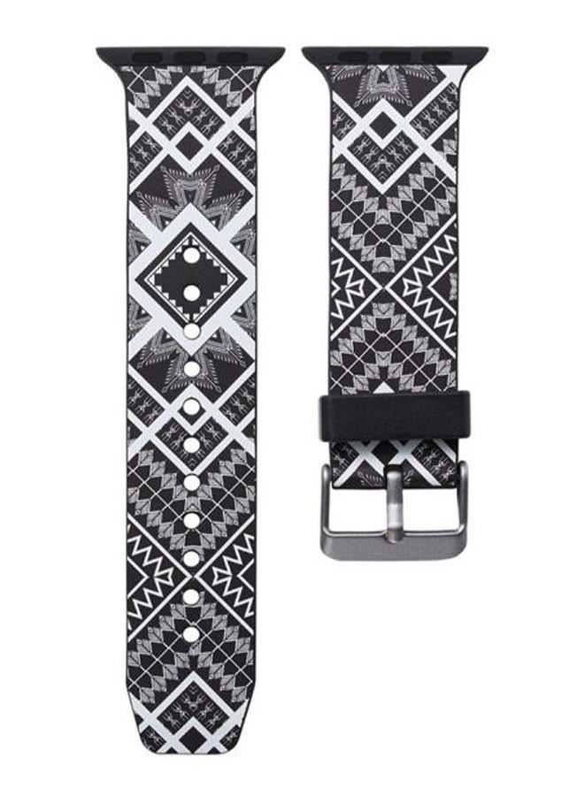 ISank Replacement Band For Apple Watch Series 4/3/2/1 Black/White - Image 1