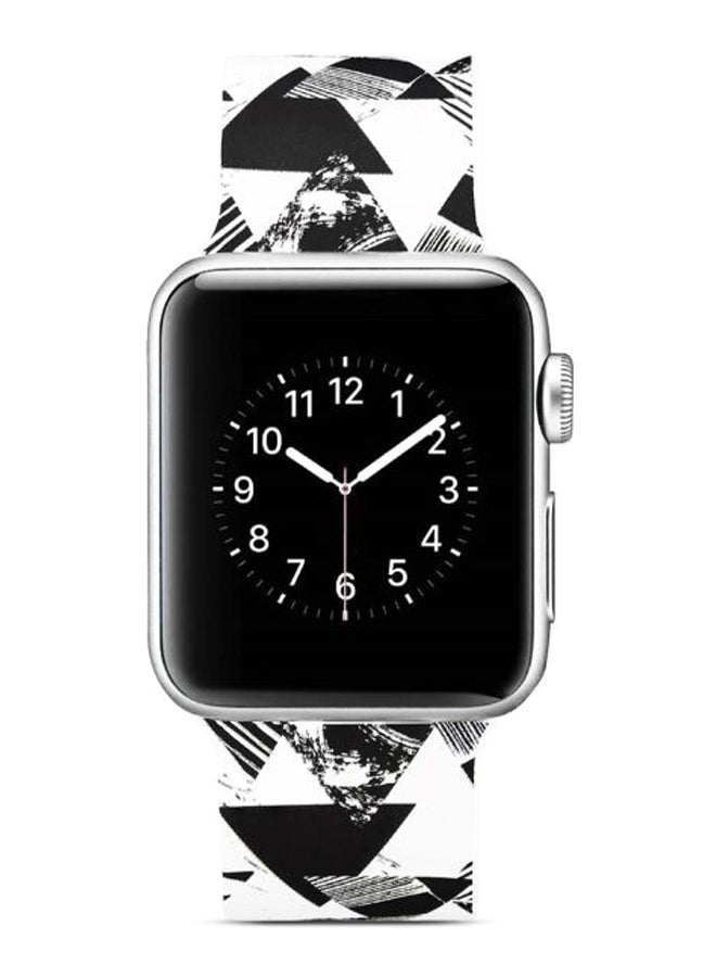 ISank Replacement Band For Apple Watch Series 4/3/2/1 Black/White - Image 2