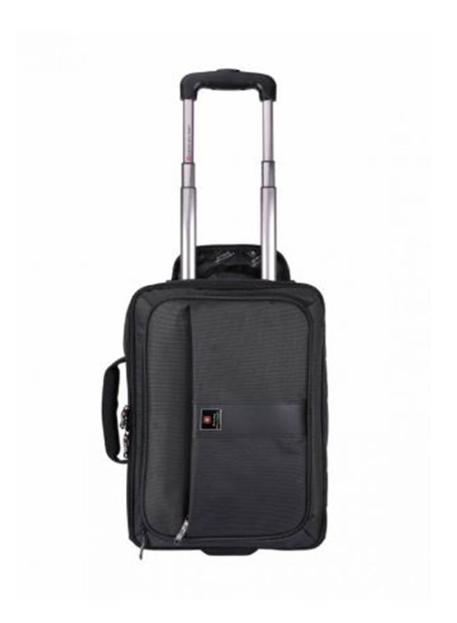SWISS MILITARY - Laptop Trolley Briefcase Backpack Black - Image 1
