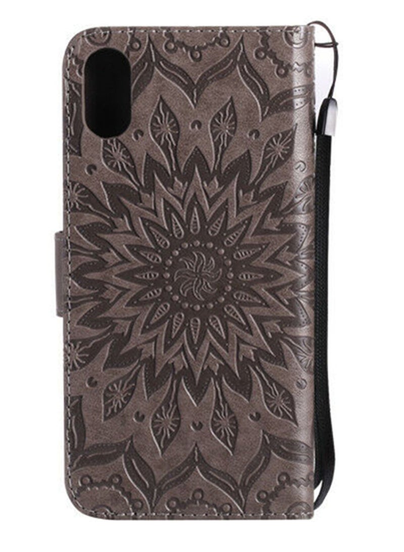 EHOME Protective Flip Case Cover For Apple iPhone X Brown