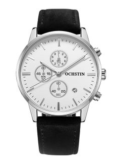 Men's Leather Analog Watch GQ084